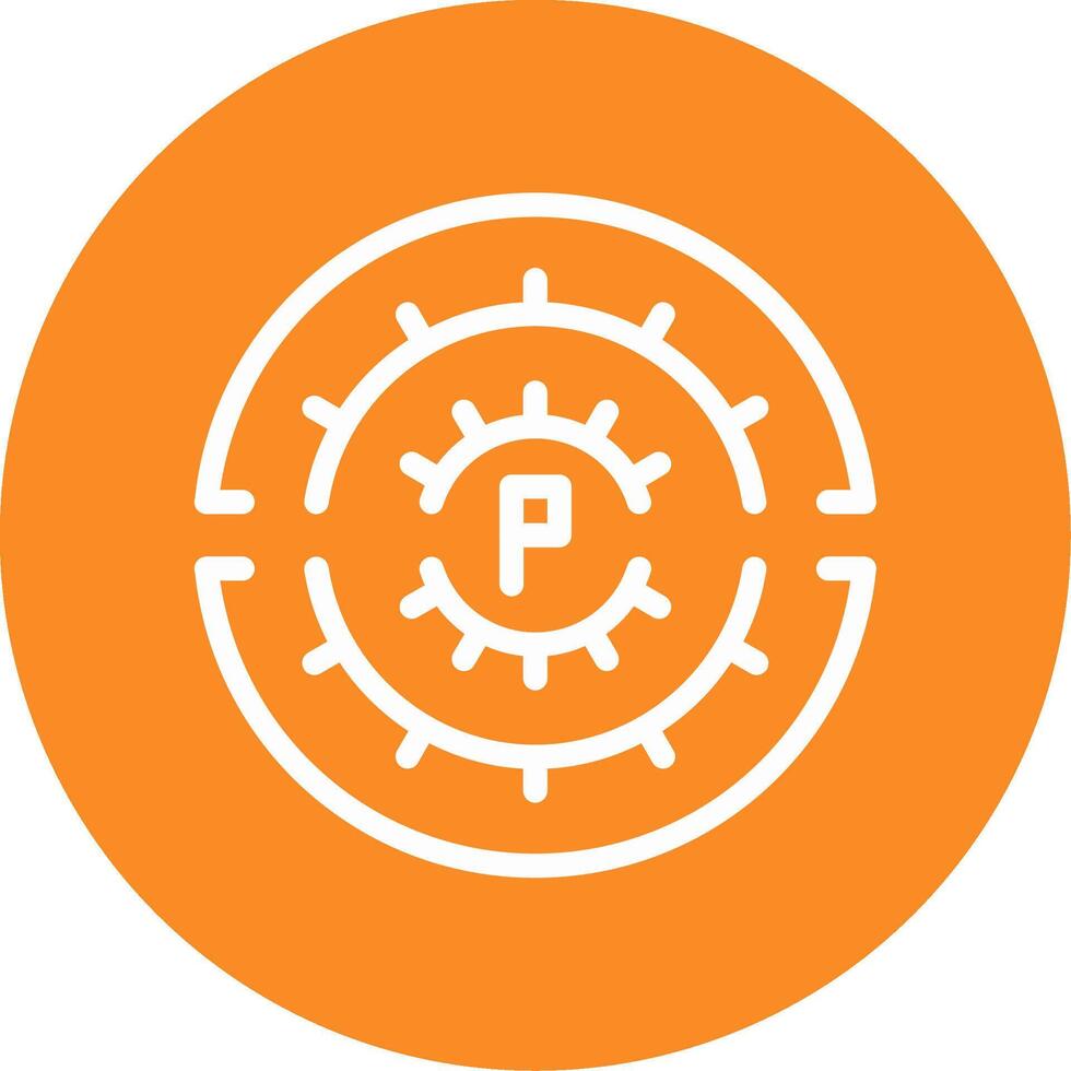 Parking circle Outline Circle Icon vector