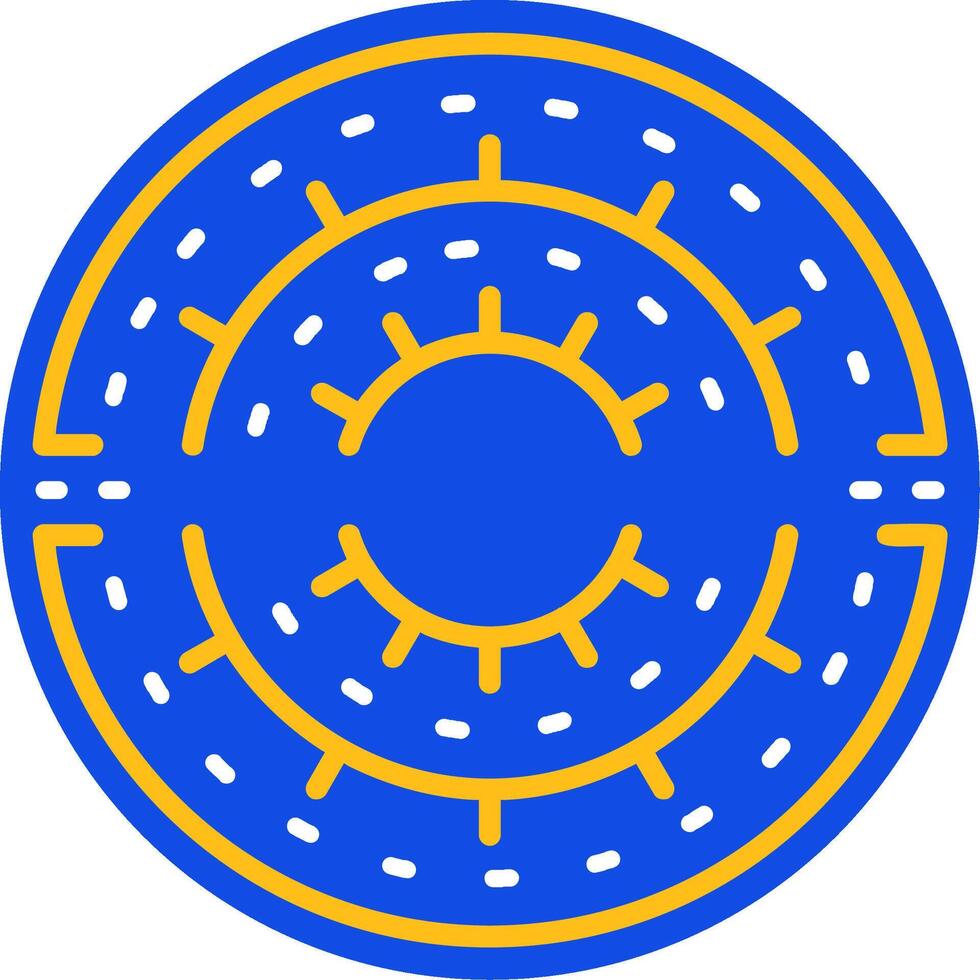 Parking circle Flat Two Color Icon vector