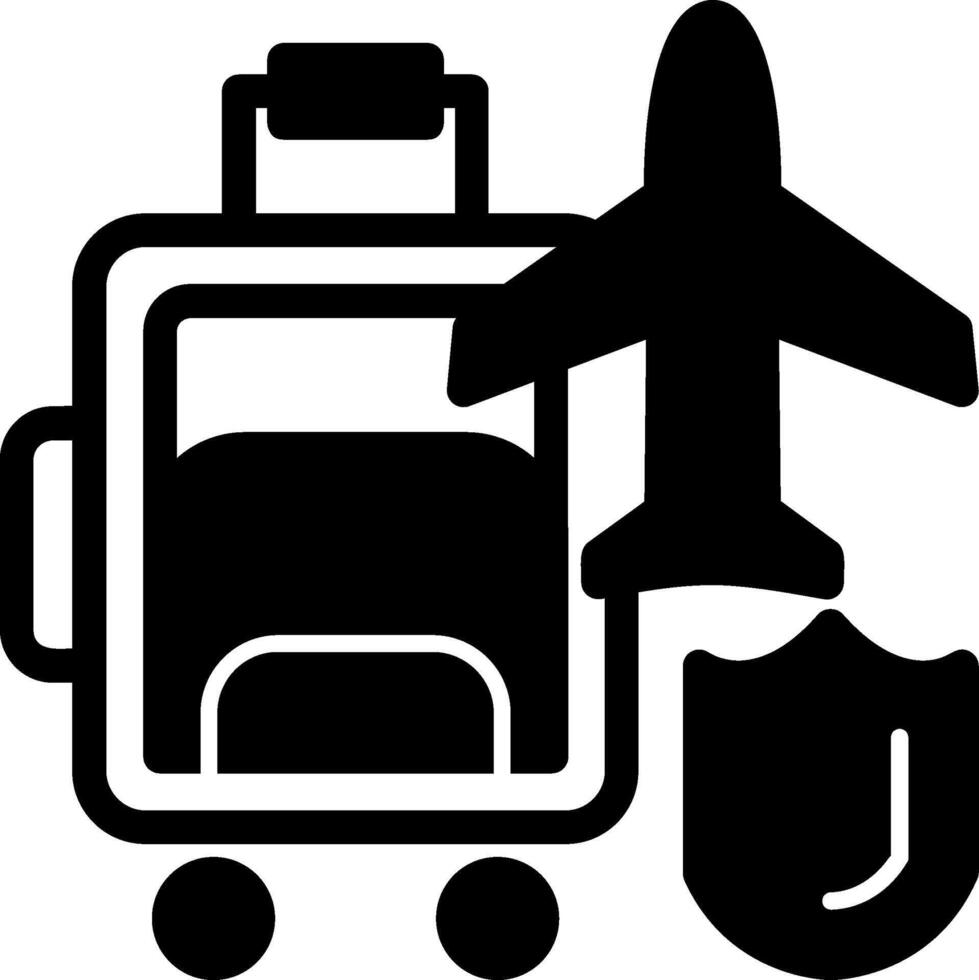 Travel security Glyph Icon vector