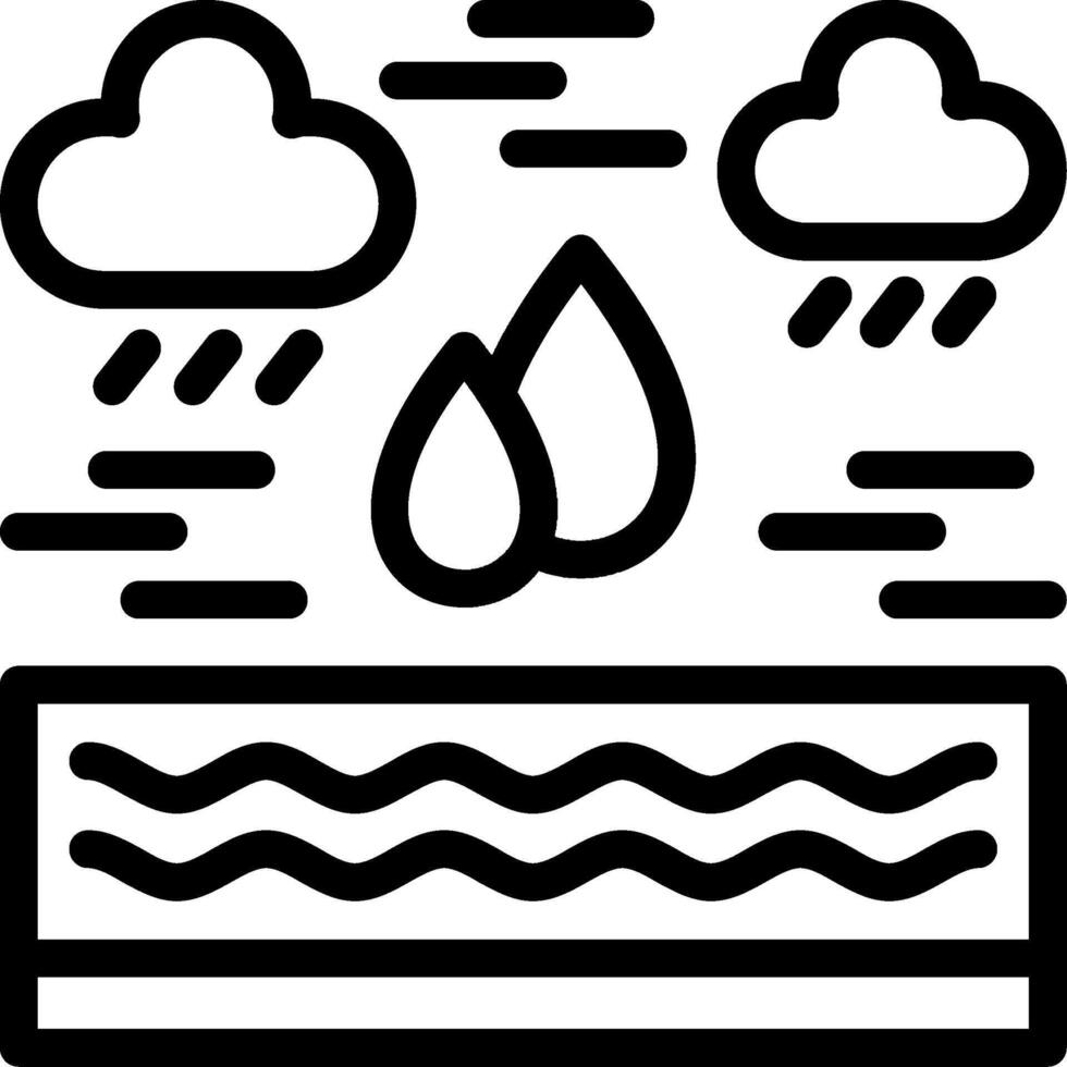 Water drop Line Icon vector