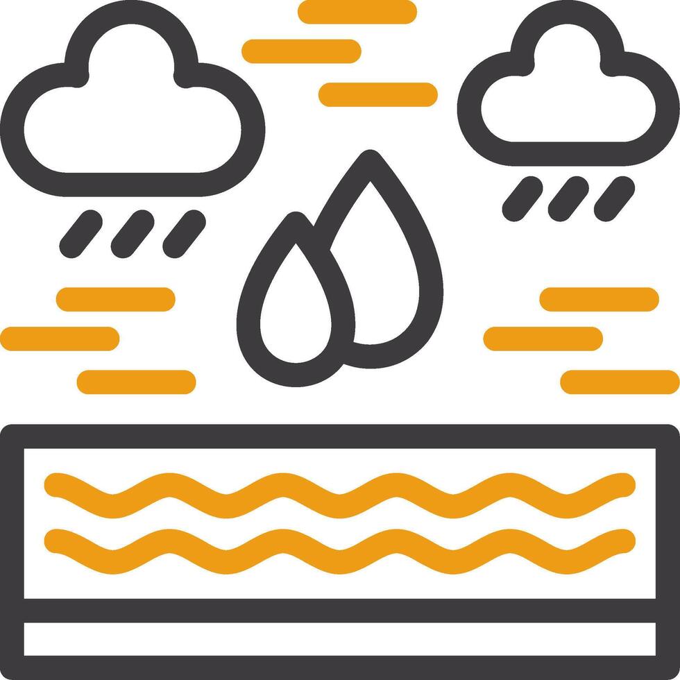 Water drop Line Two Color Icon vector