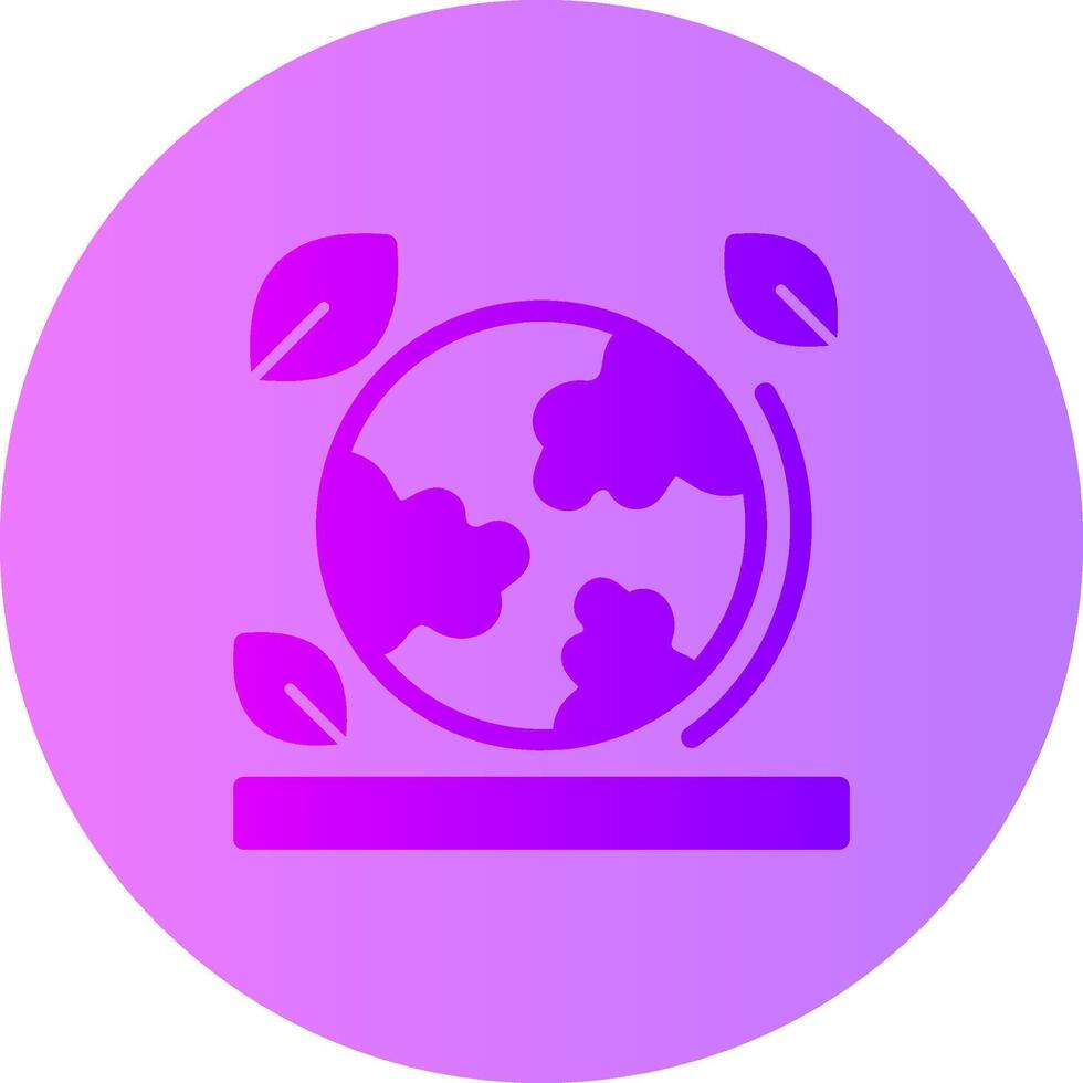 Earth globe Gradient Circle Icon vector