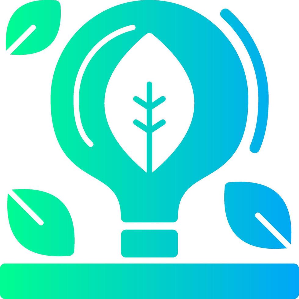 Lightbulb Solid Multi Gradient Icon vector