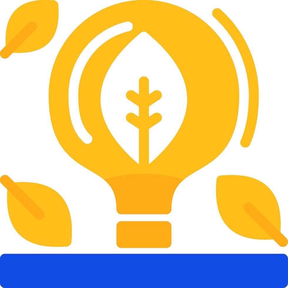 Lightbulb Flat Two Color Icon vector