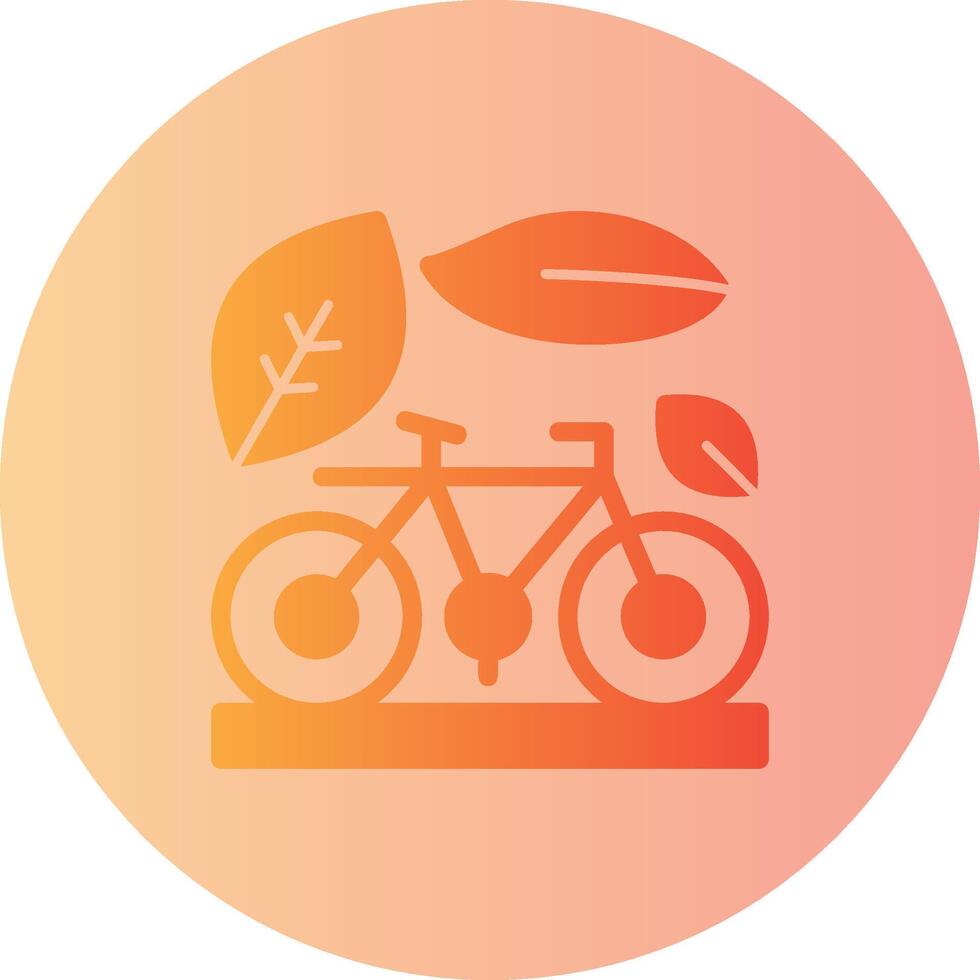Bicycle Gradient Circle Icon vector