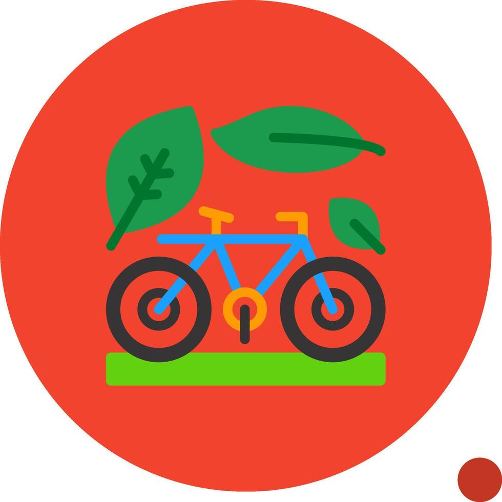 Bicycle Flat Shadow Icon vector