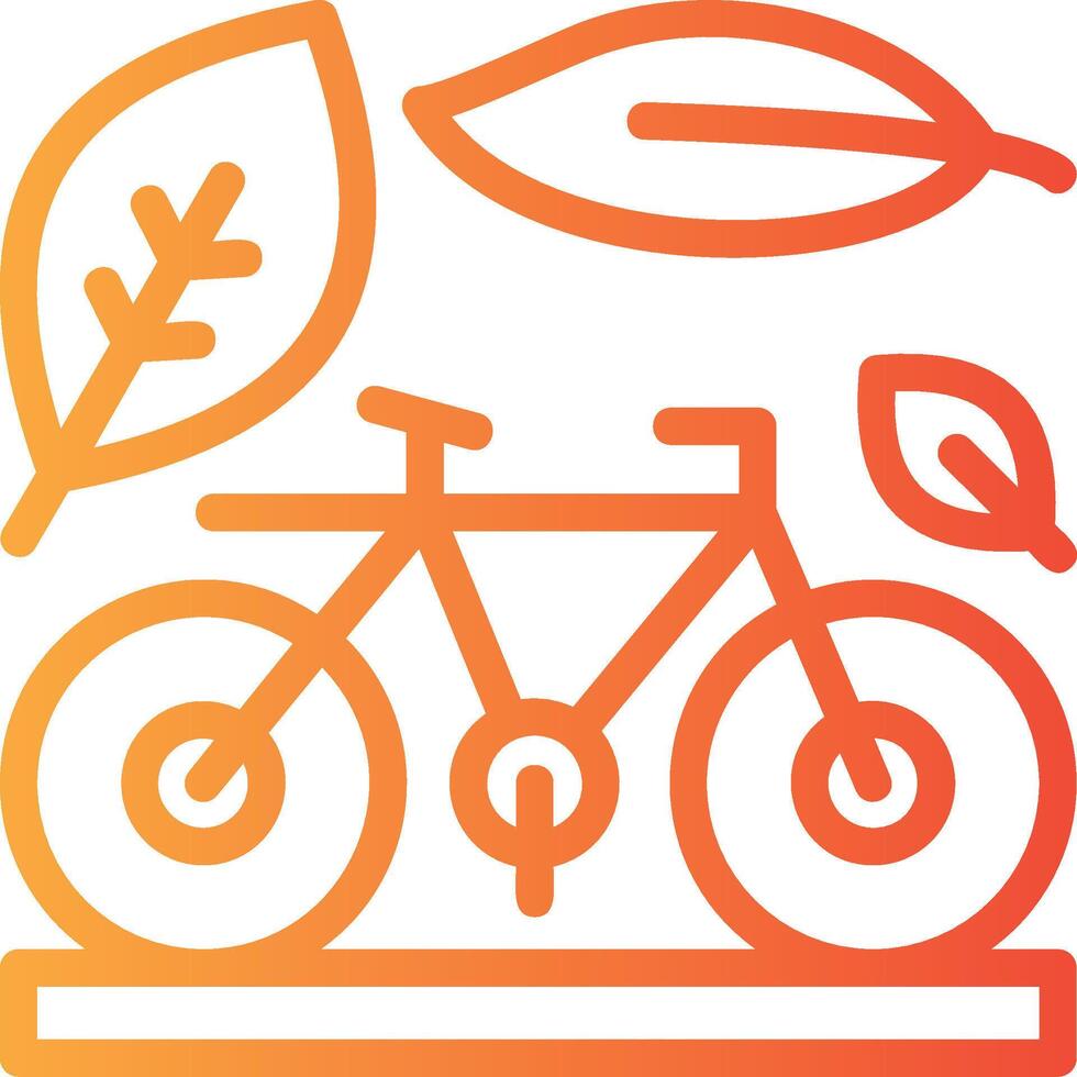 Bicycle Linear Gradient Icon vector