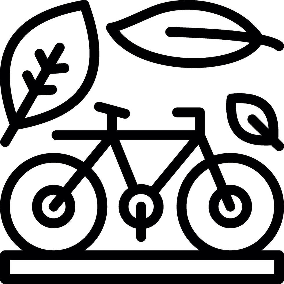 icono de línea de bicicleta vector