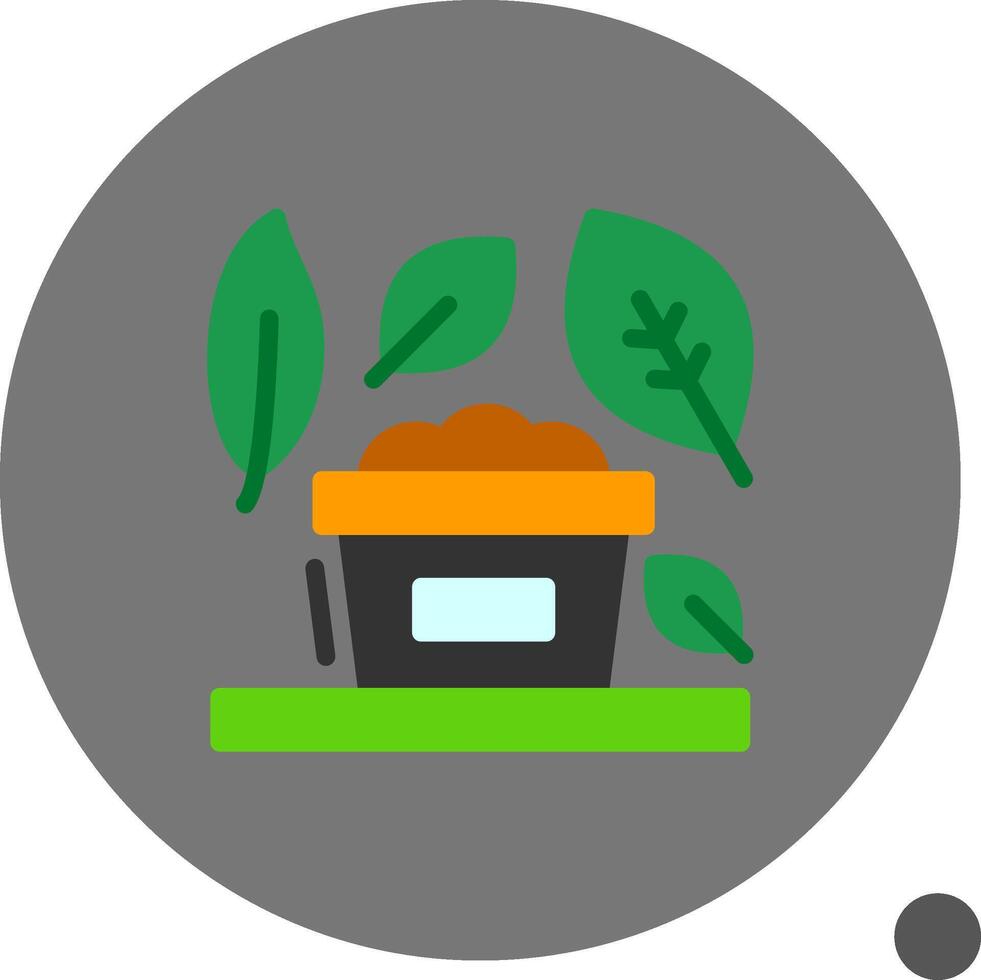 Compost Flat Shadow Icon vector