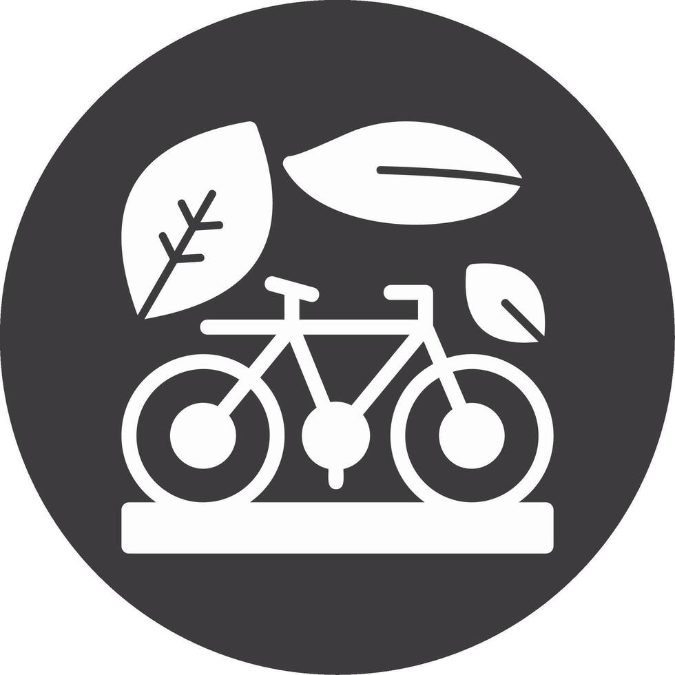 icono de círculo de glifo de bicicleta vector