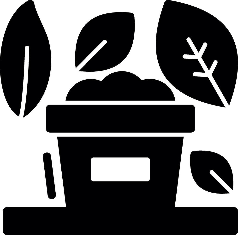 compost glifo icono vector