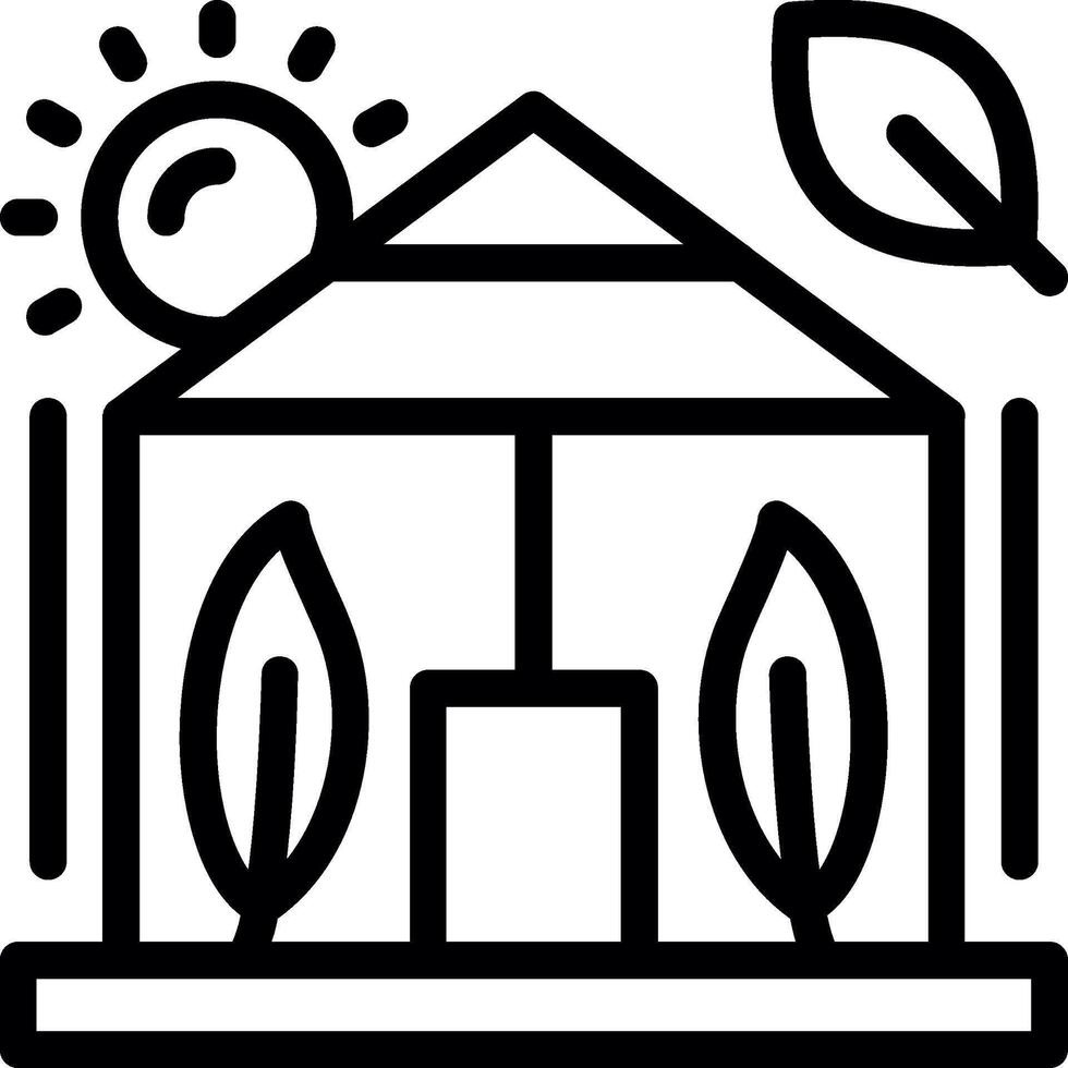 Greenhouse Line Icon vector