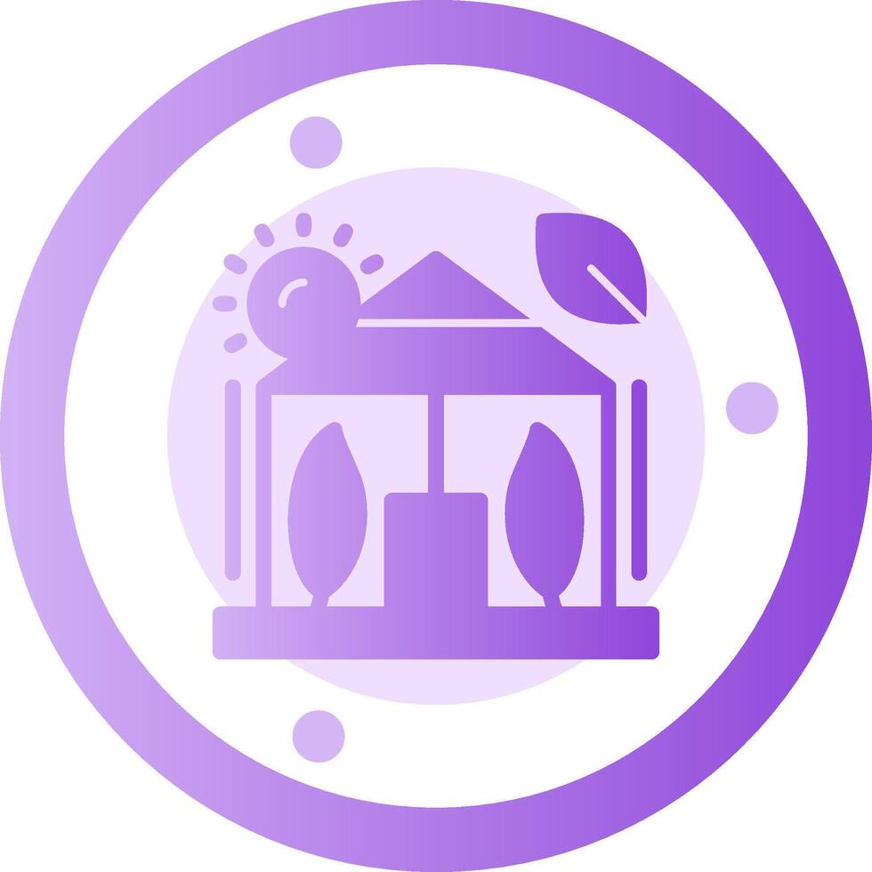 Greenhouse Glyph Gradient Icon vector