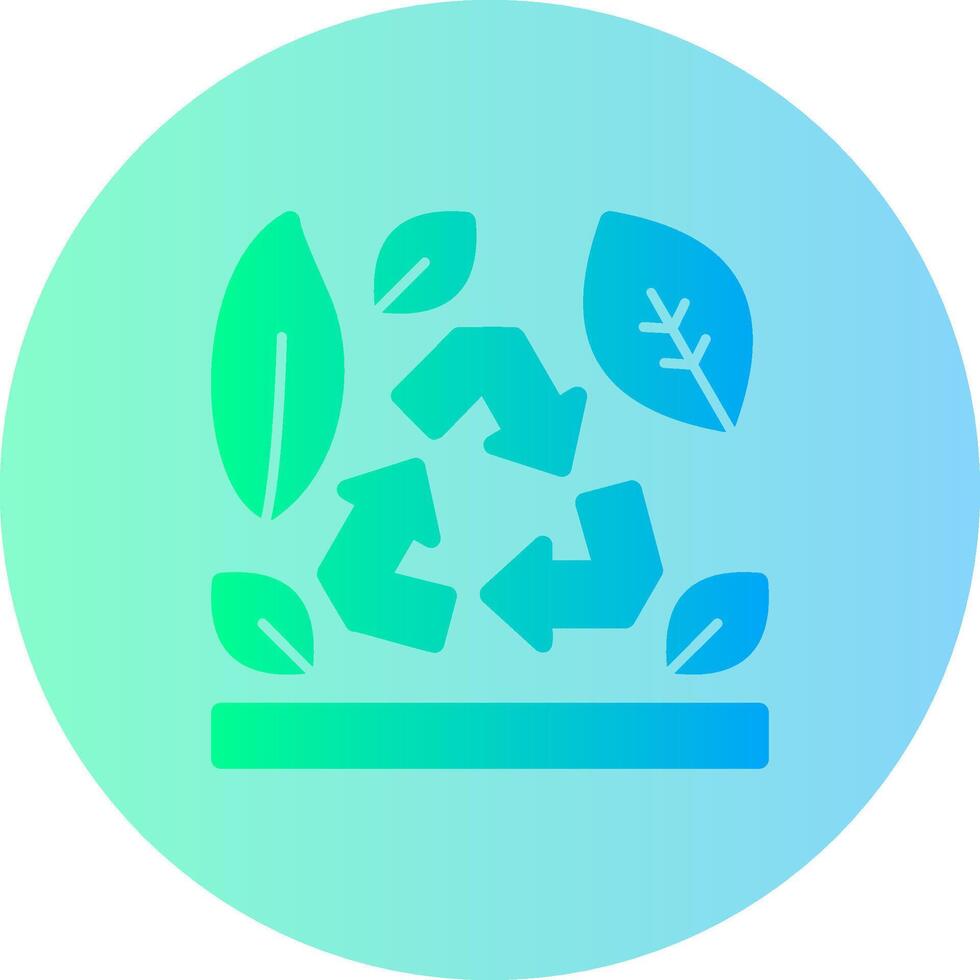Recycling symbol Gradient Circle Icon vector