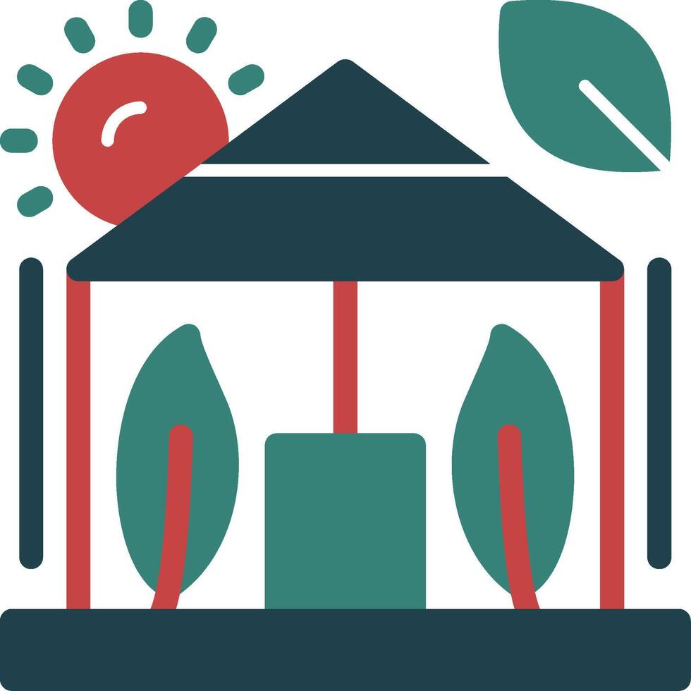 Greenhouse Glyph Two Color Icon vector