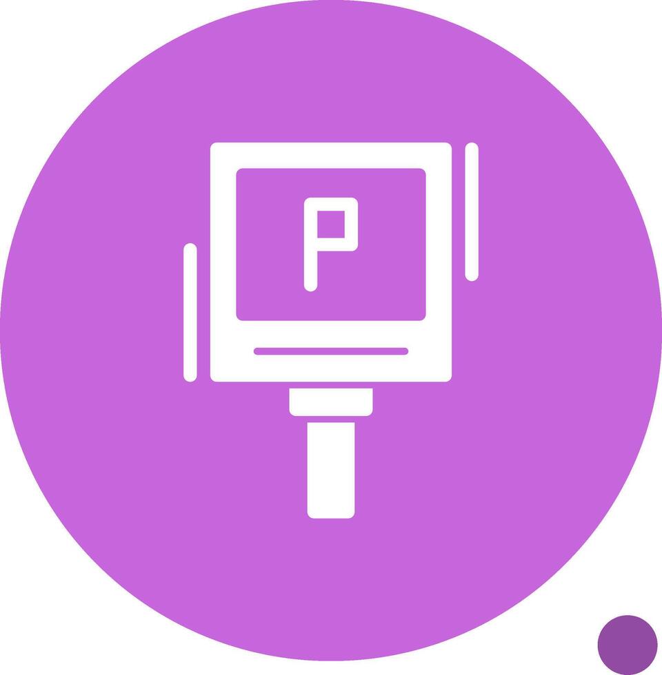 P parking symbol Glyph Shadow Icon vector