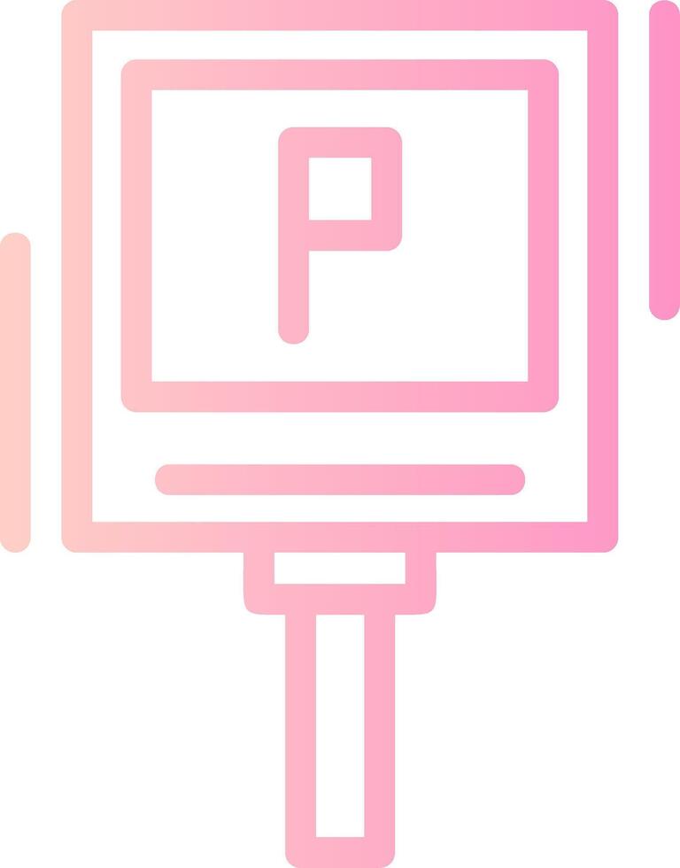 P parking symbol Linear Gradient Icon vector