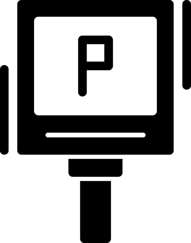 P parking symbol Glyph Icon vector