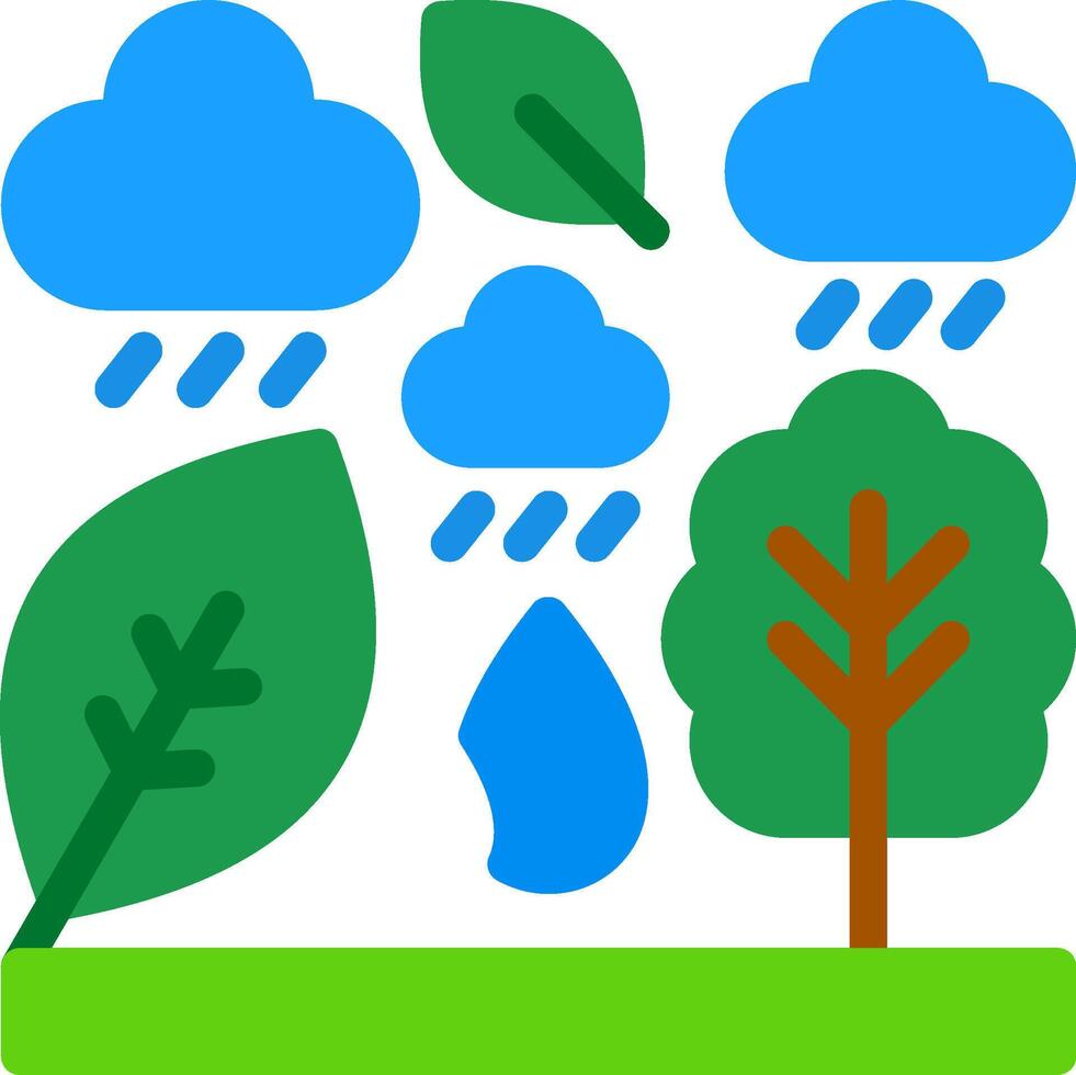 Raindrop Flat Icon vector