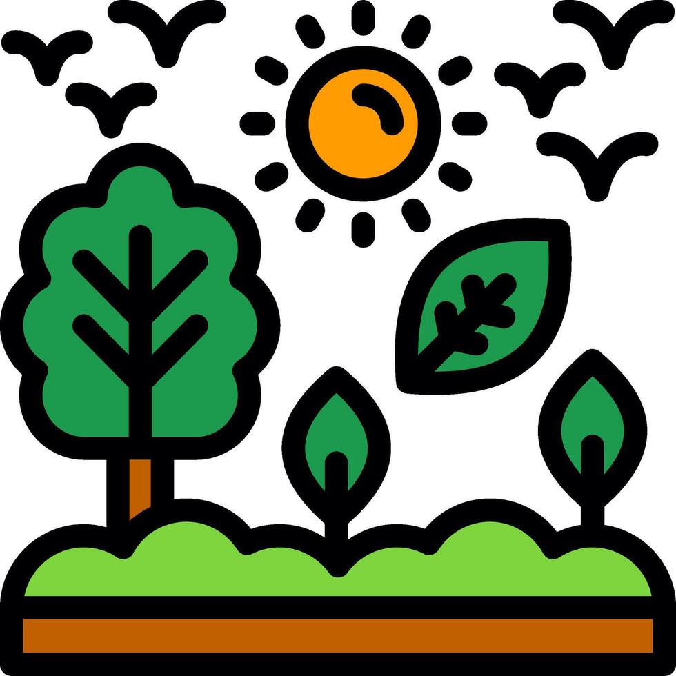 Conservation Line Filled Icon vector