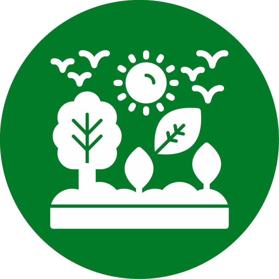 Conservation Glyph Circle Icon vector