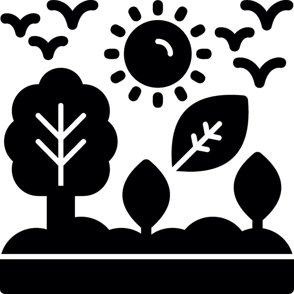 Conservation Glyph Icon vector