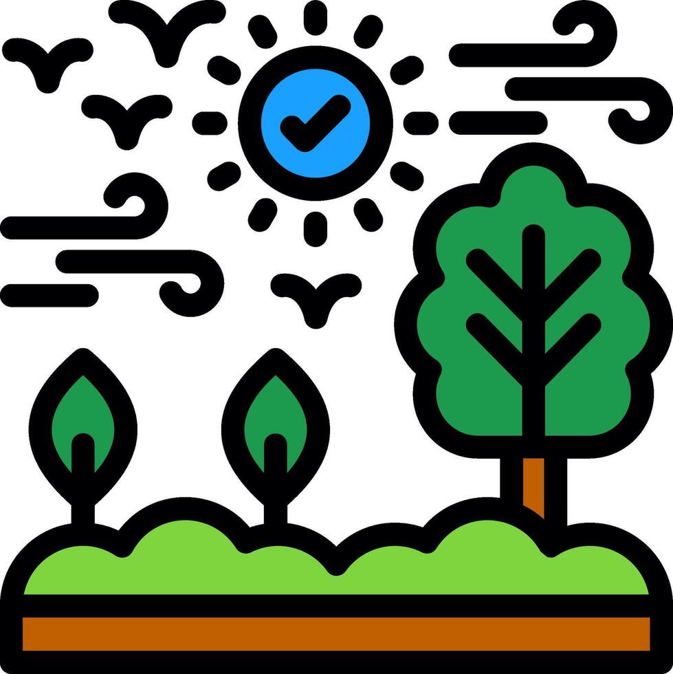 Air quality Line Filled Icon vector