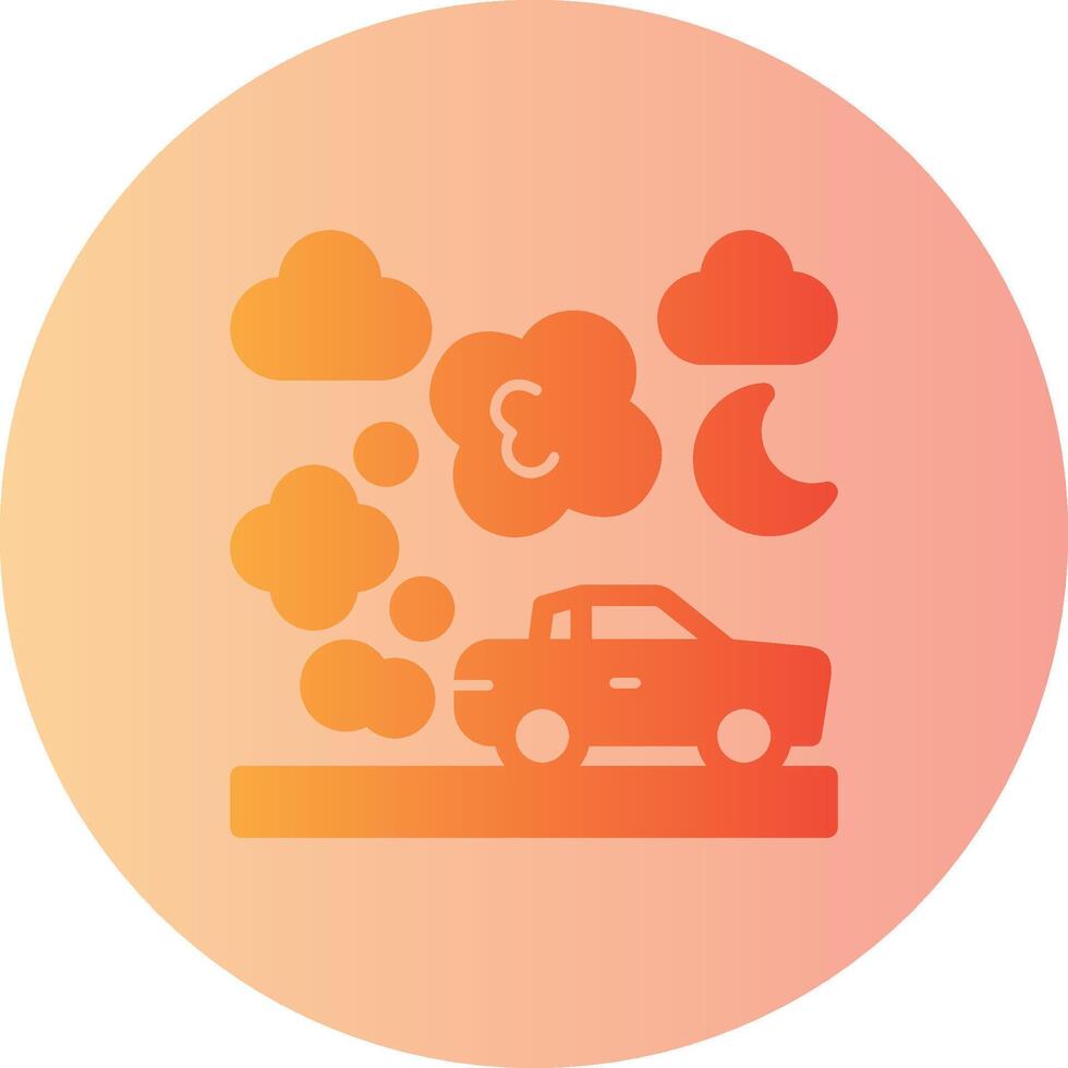 Pollution Gradient Circle Icon vector