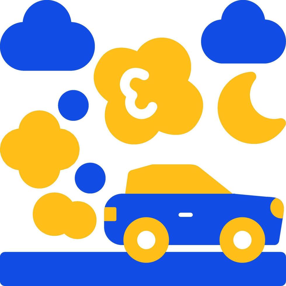 Pollution Flat Two Color Icon vector