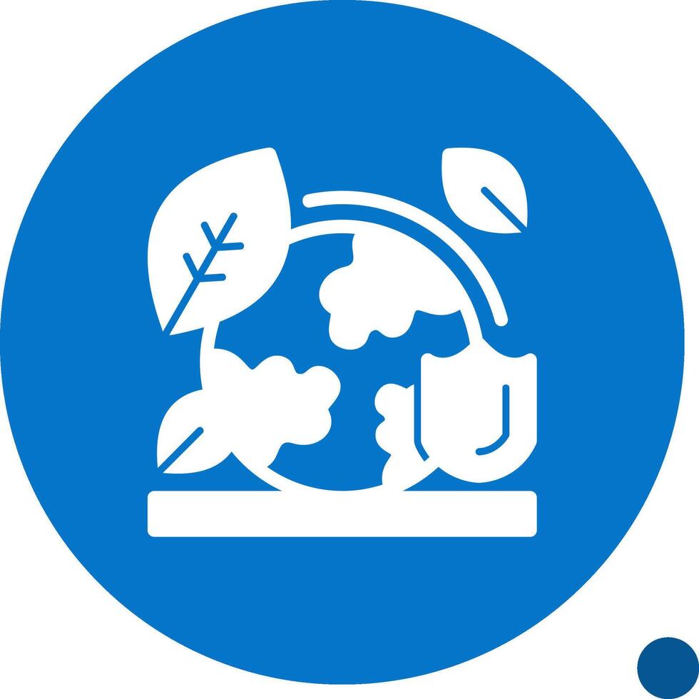 Environmental protection Glyph Shadow Icon vector