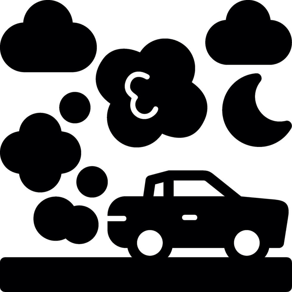 Pollution Glyph Icon vector