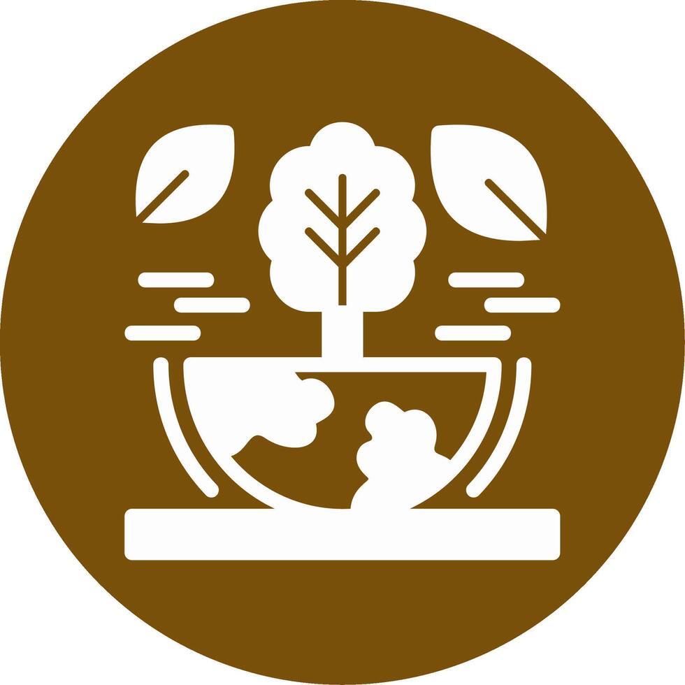 Environmental awareness Glyph Circle Icon vector
