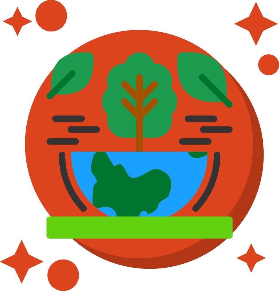 Environmental awareness Tailed Color Icon vector