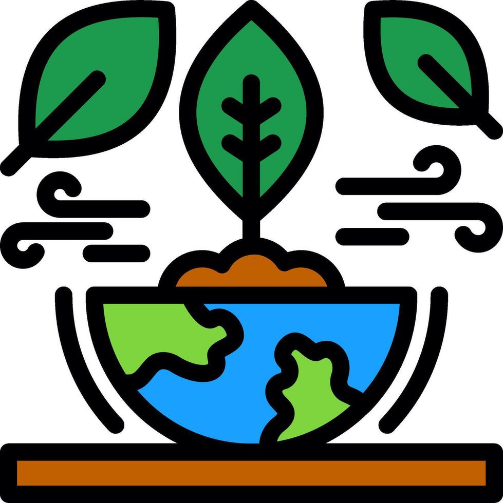 Sustainability Line Filled Icon vector