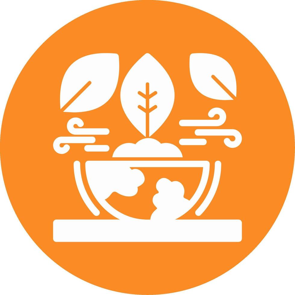 Sustainability Glyph Circle Icon vector