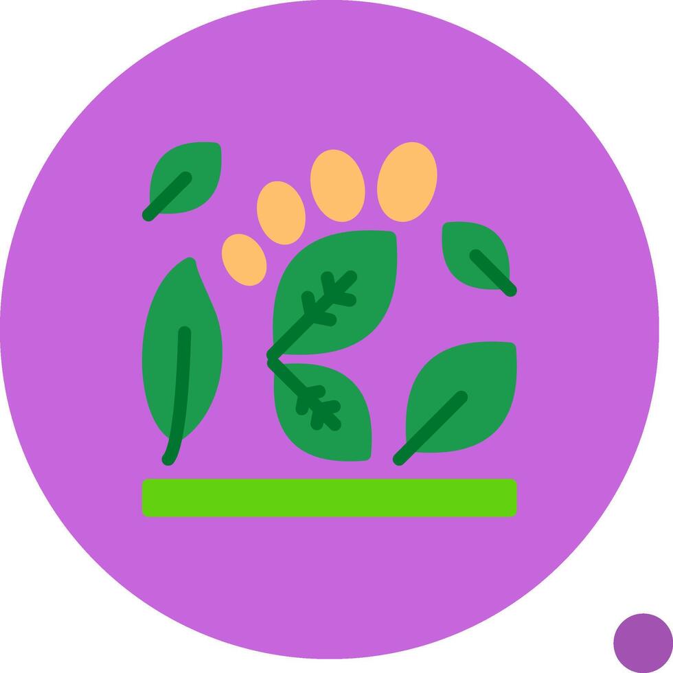 Carbon footprint Flat Shadow Icon vector