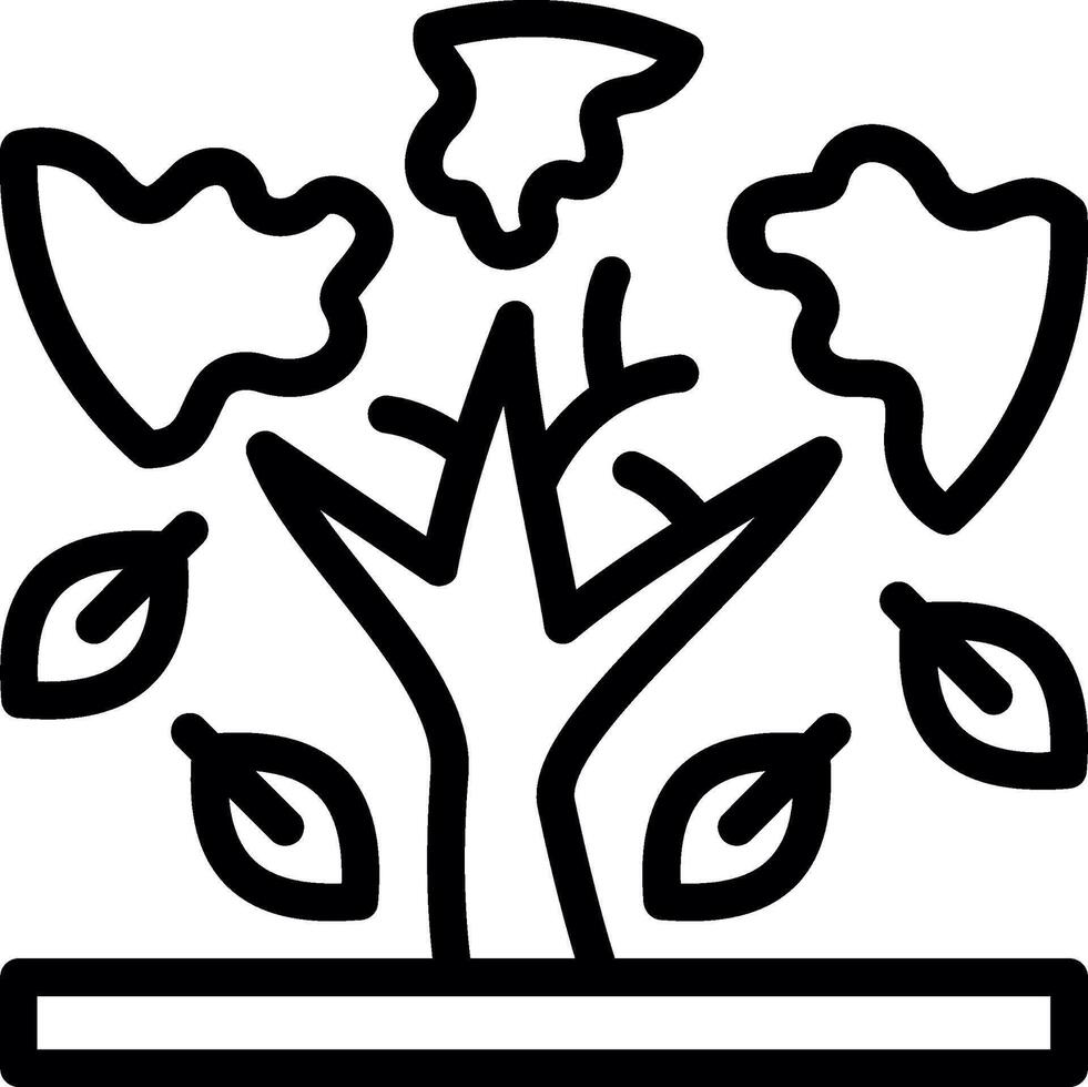 Tree Line Icon vector