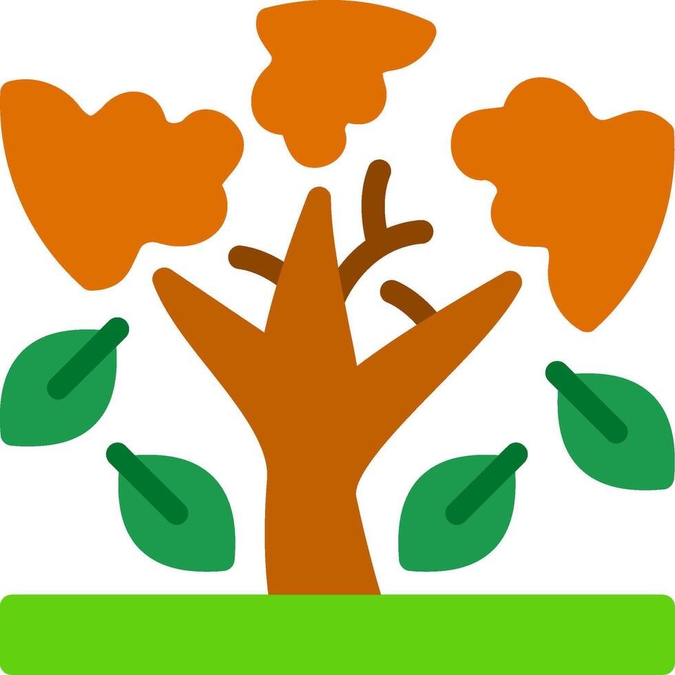 árbol, plano, icono vector