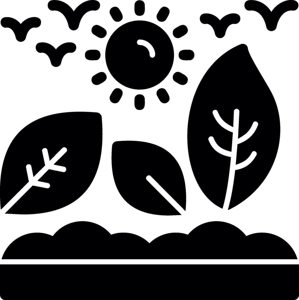 Leaf Glyph Icon vector