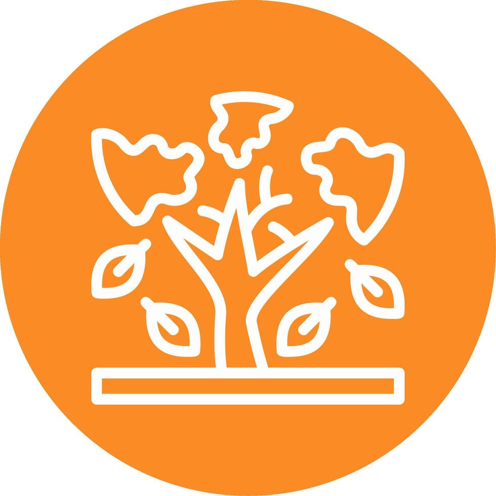 Tree Outline Circle Icon vector