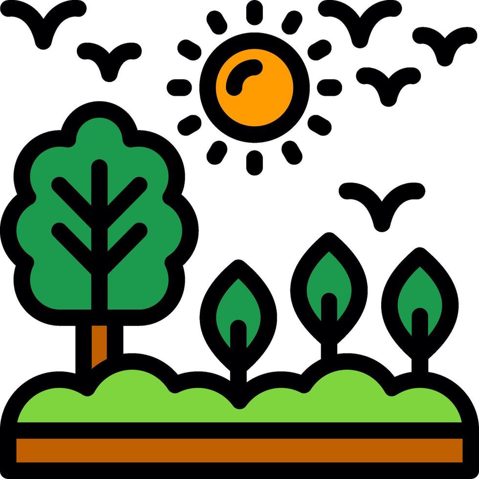 Green energy Line Filled Icon vector