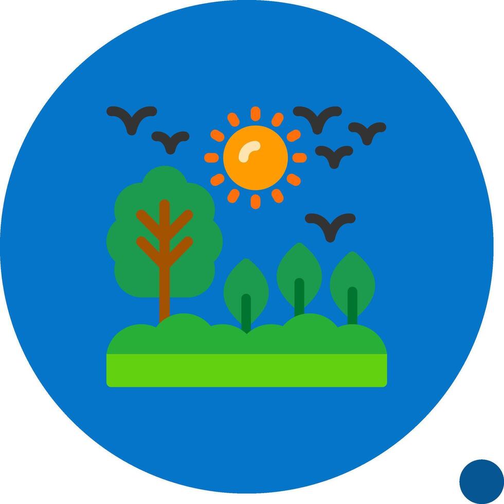 Green energy Flat Shadow Icon vector