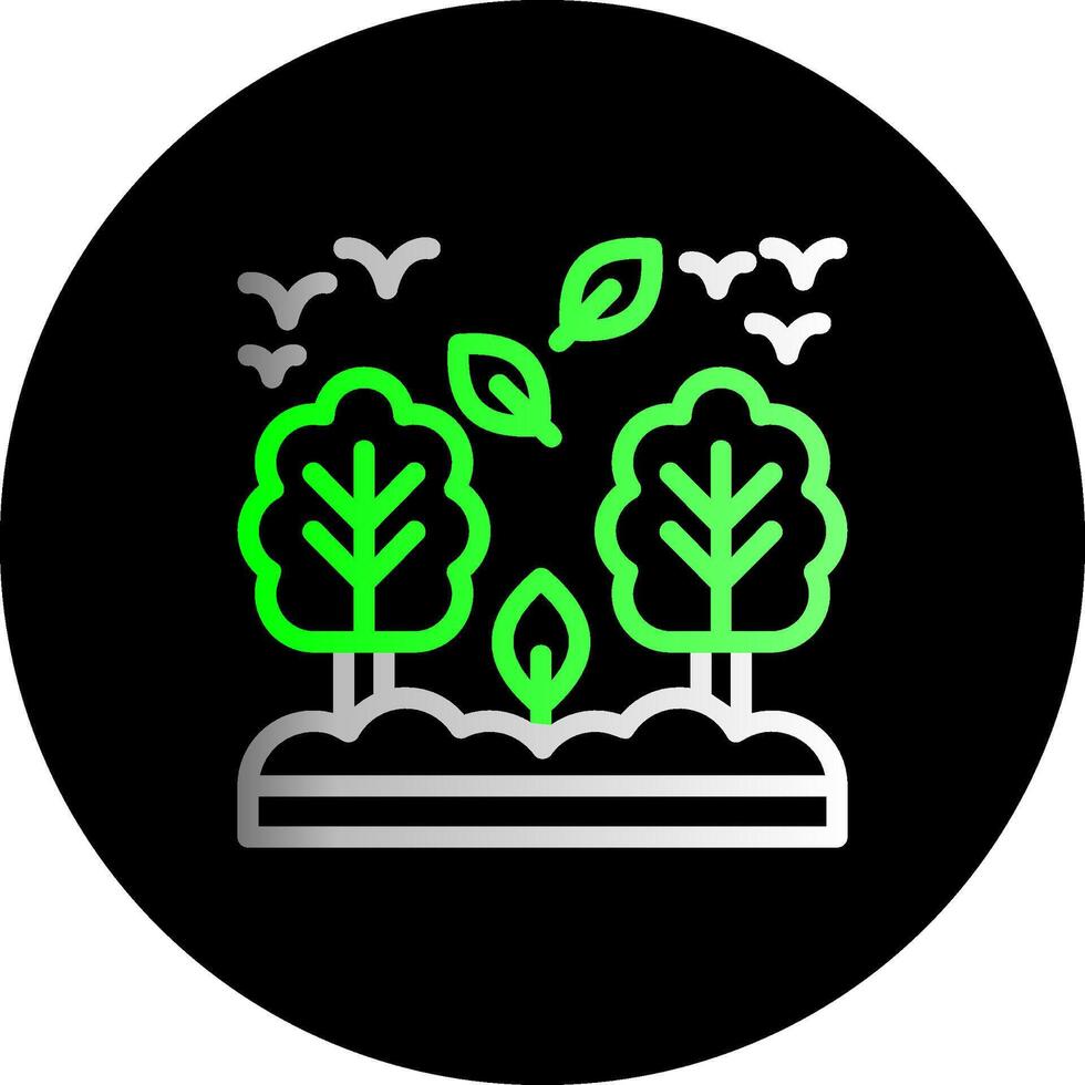 Forest Dual Gradient Circle Icon vector