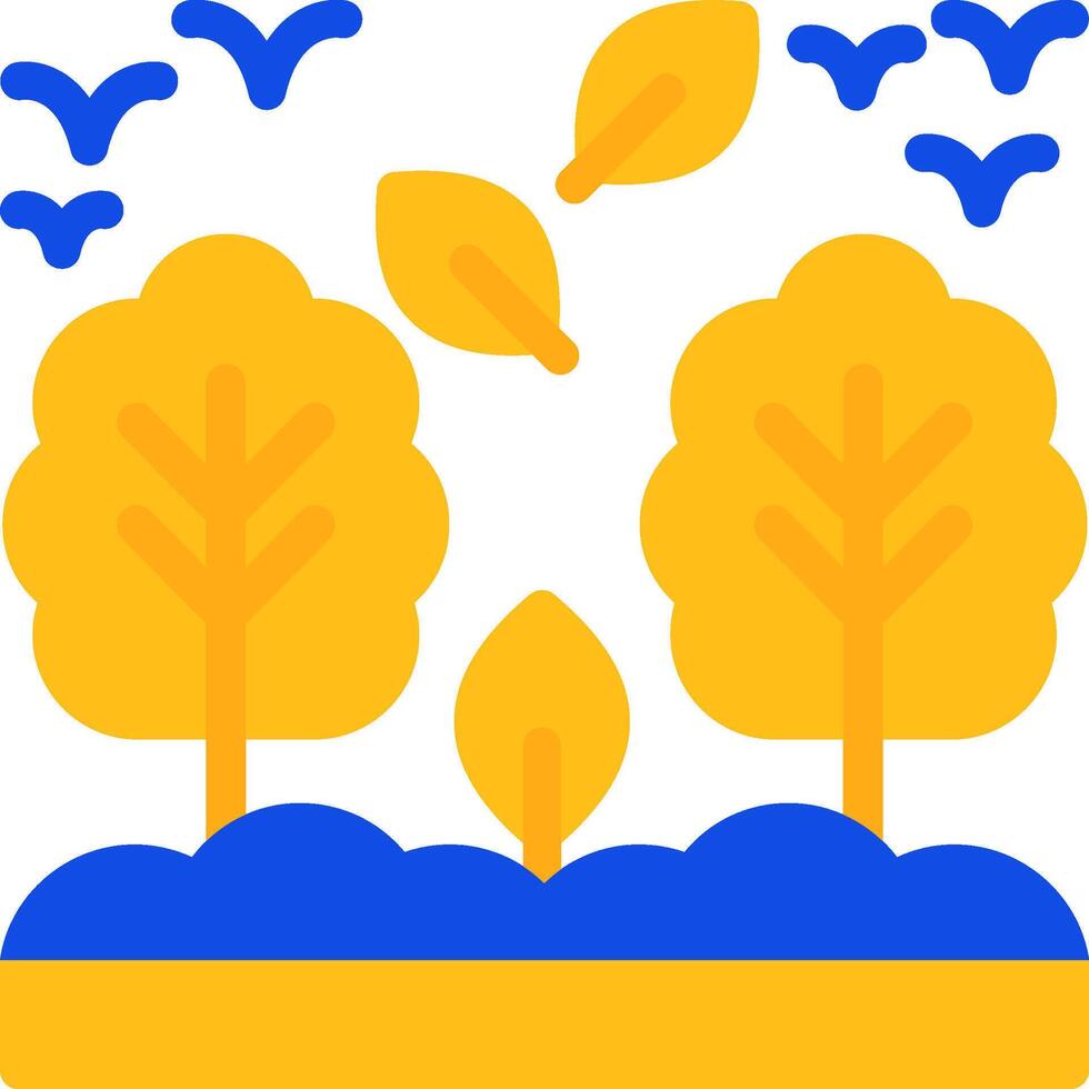 Forest Flat Two Color Icon vector