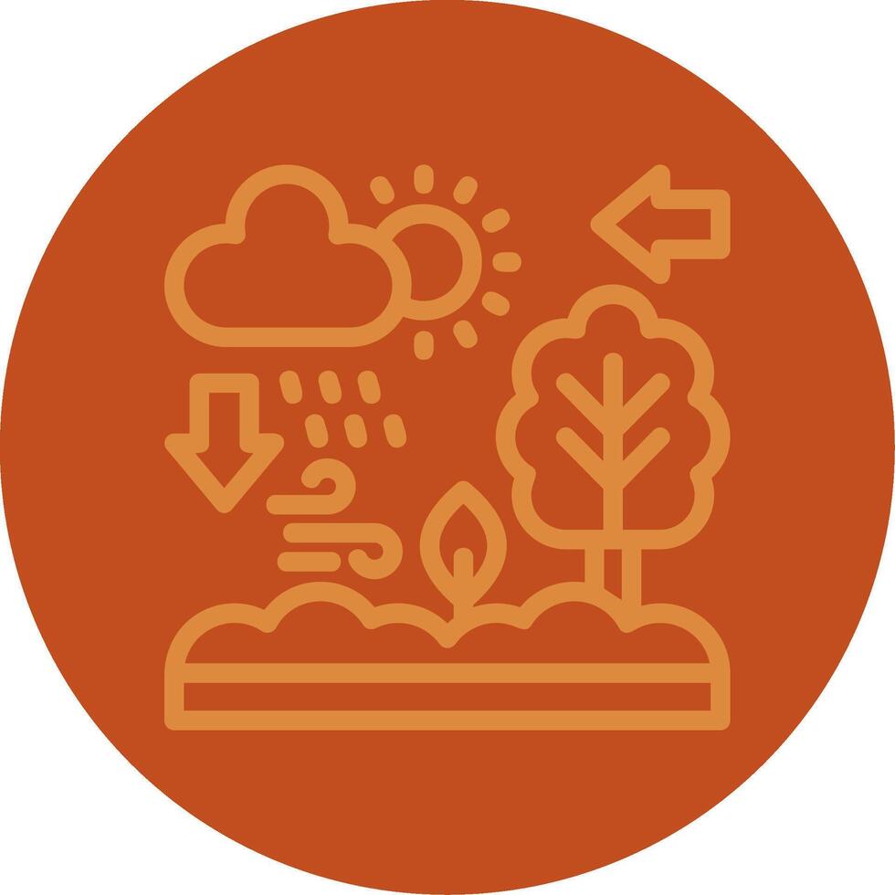 Ecosystem Line Multi color Icon vector
