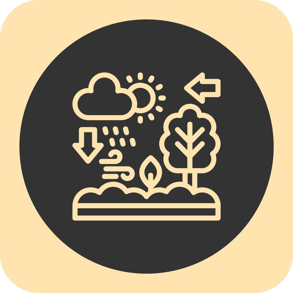Ecosystem Linear Round Icon vector
