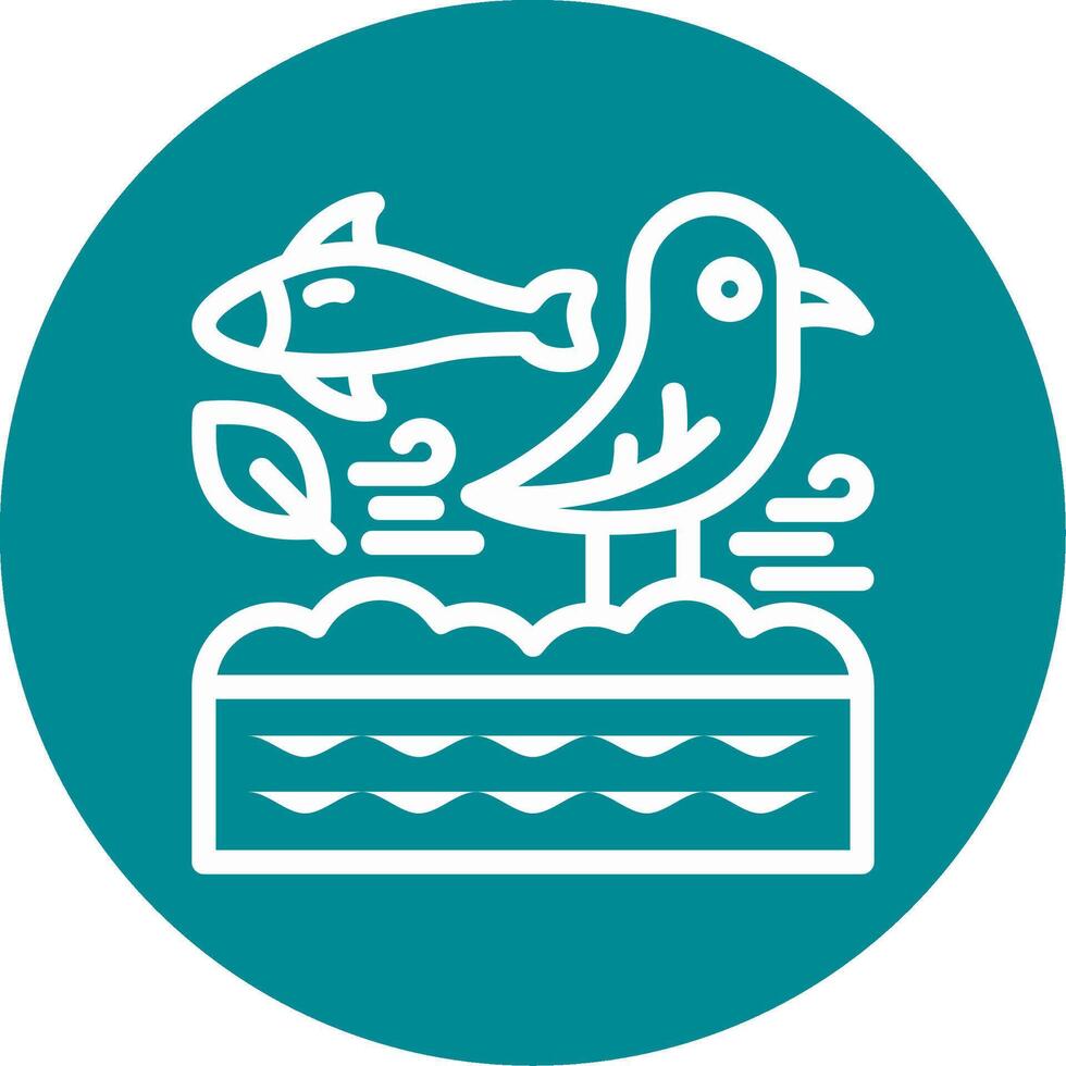 Wildlife habitat Outline Circle Icon vector