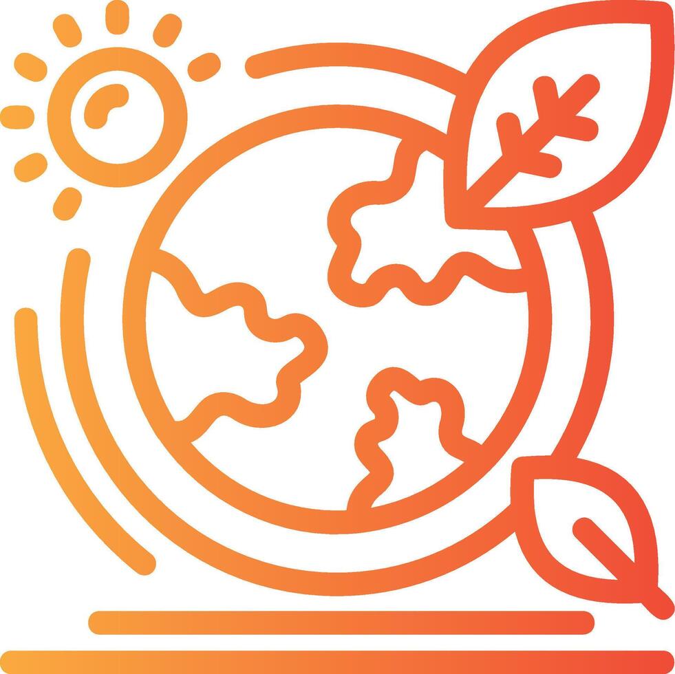 Ozone layer Linear Gradient Icon vector