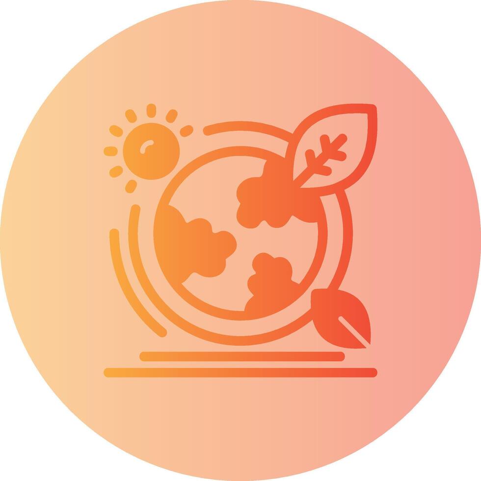 Ozone layer Gradient Circle Icon vector