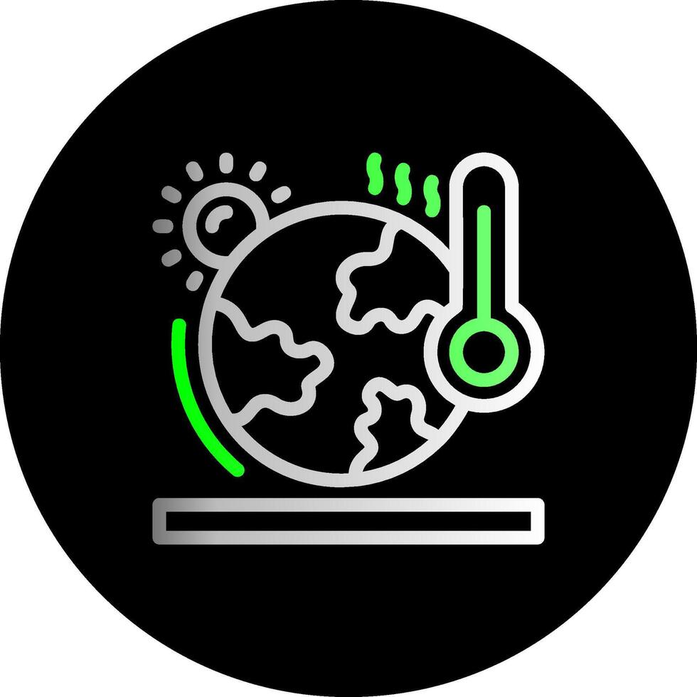 Global warming Dual Gradient Circle Icon vector